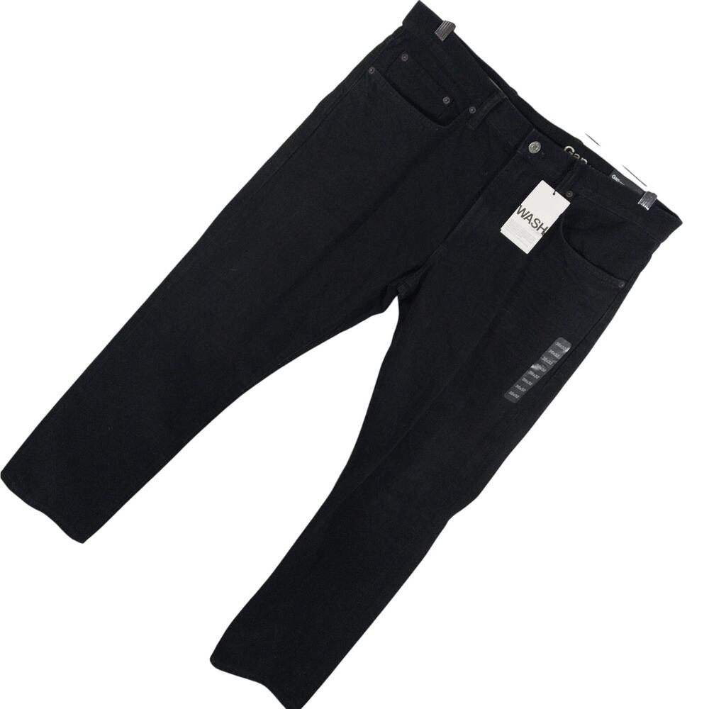 NWT@$70! THE GAP! RICH BLACK DENIM 5 POCKET, LIW RISE, SLIM LEG JEANS! SZ 36X32